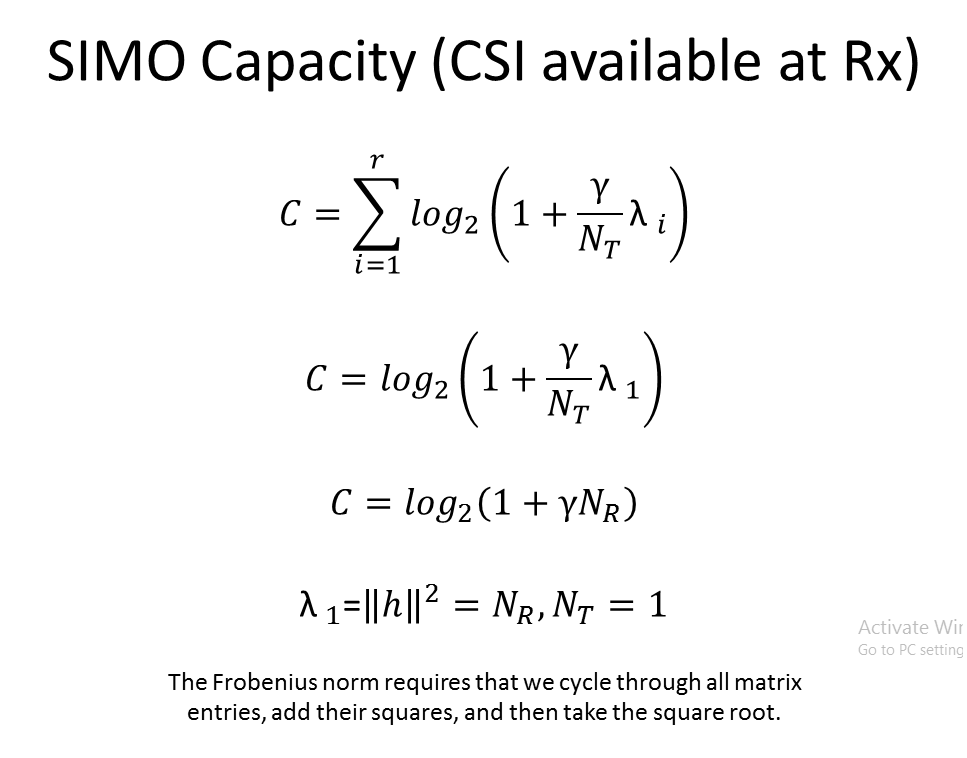 SIMO Capacity